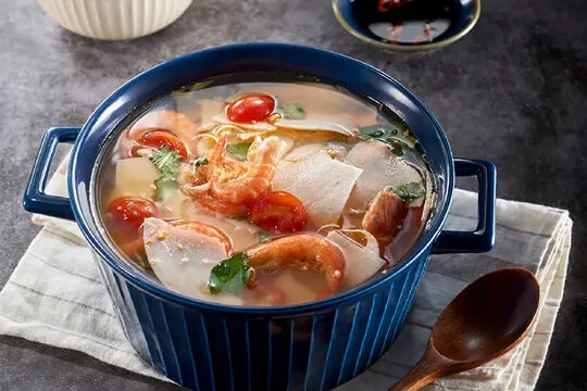 Canh chua củ hủ dừa tôm đất