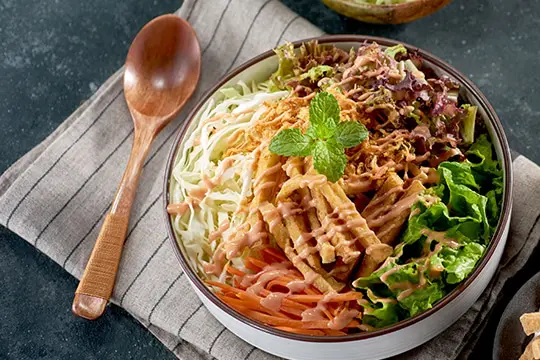 Salad đậu hũ chiên