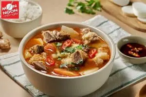 Canh sụn bò củ cải