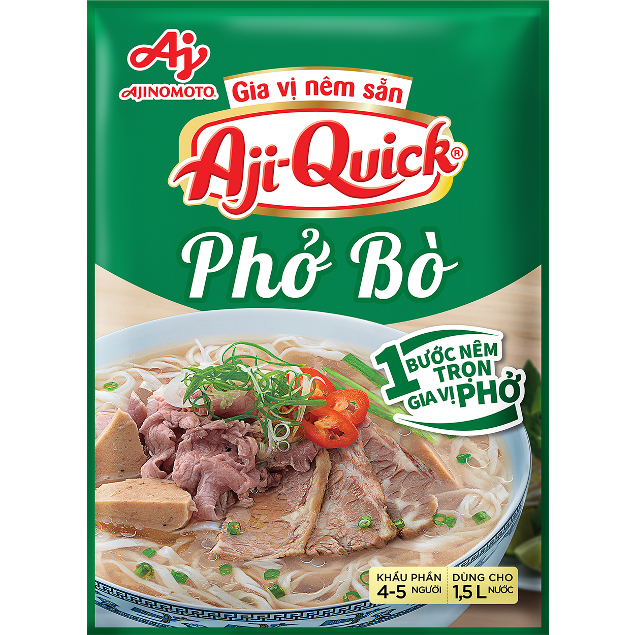 Gia vị nêm sẵn Aji-Quick® Phở Bò