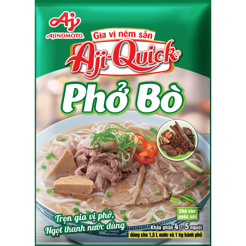 Gia vị nêm sẵn Aji-Quick® Phở Bò