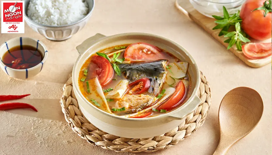 Canh chua đầu cá hồi