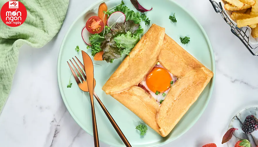 Bánh crepe áp chảo