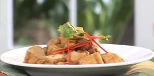 Đậu hũ kho nấm rơm