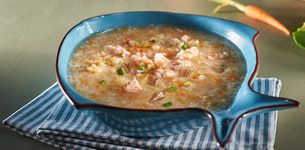 Súp nui nha đam tôm thả