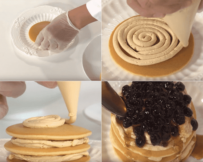 Cách biến tấu trà sữa trân châu thành pancake cực lạ của Mẹ trẻ