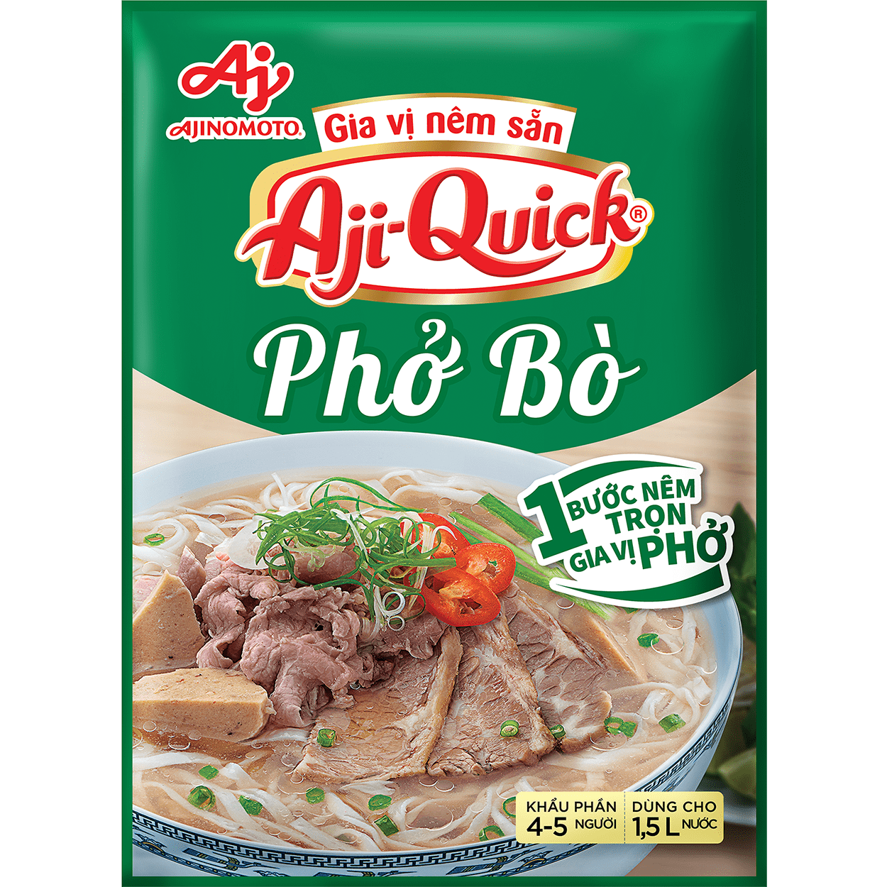 Gia vị nêm sẵn Aji-Quick® Phở Bò
