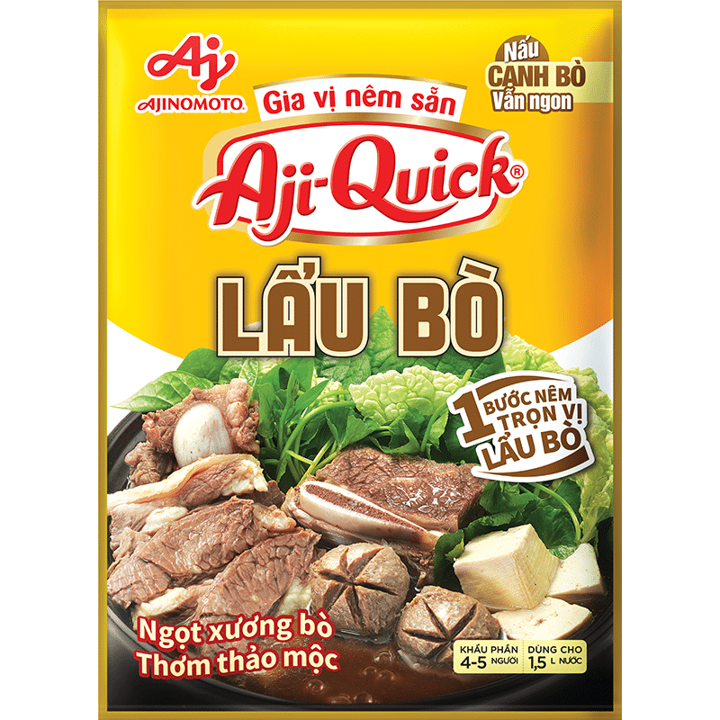 Gia vị nêm sẵn Aji-Quick® Lẩu Bò