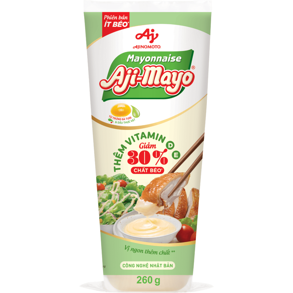 Xốt Mayonnaise Aji-mayo® Giảm 30 % Chất Béo*