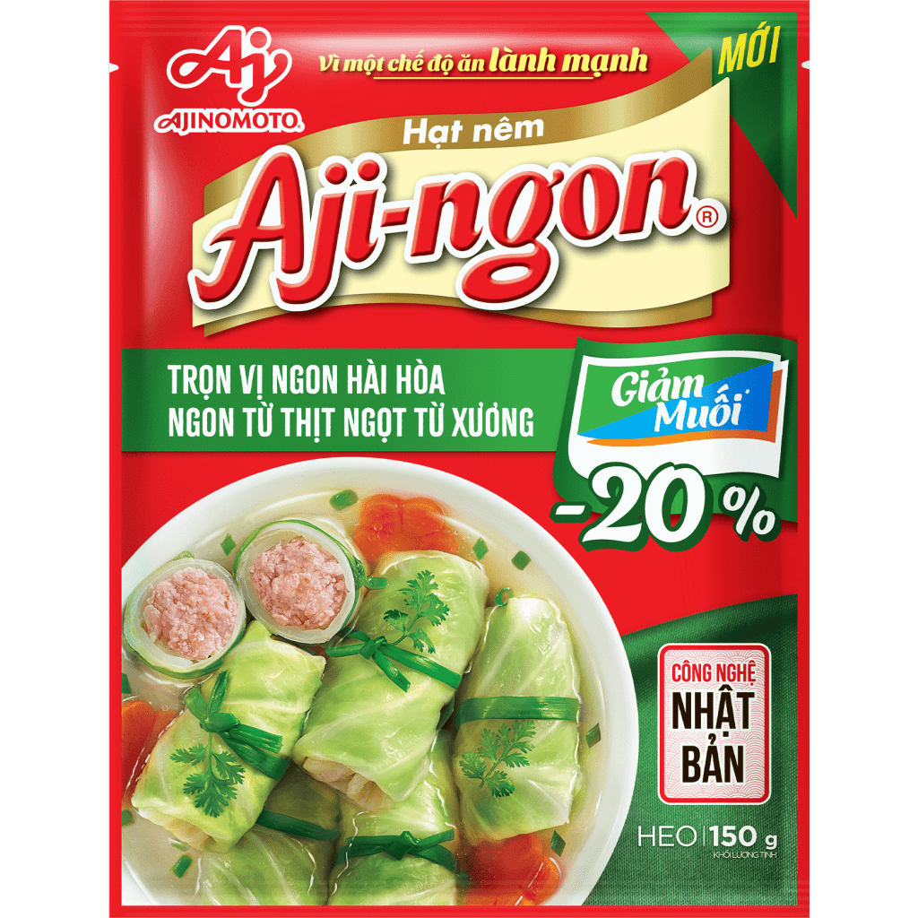 Hạt nêm Aji-ngon® Giảm Muối
