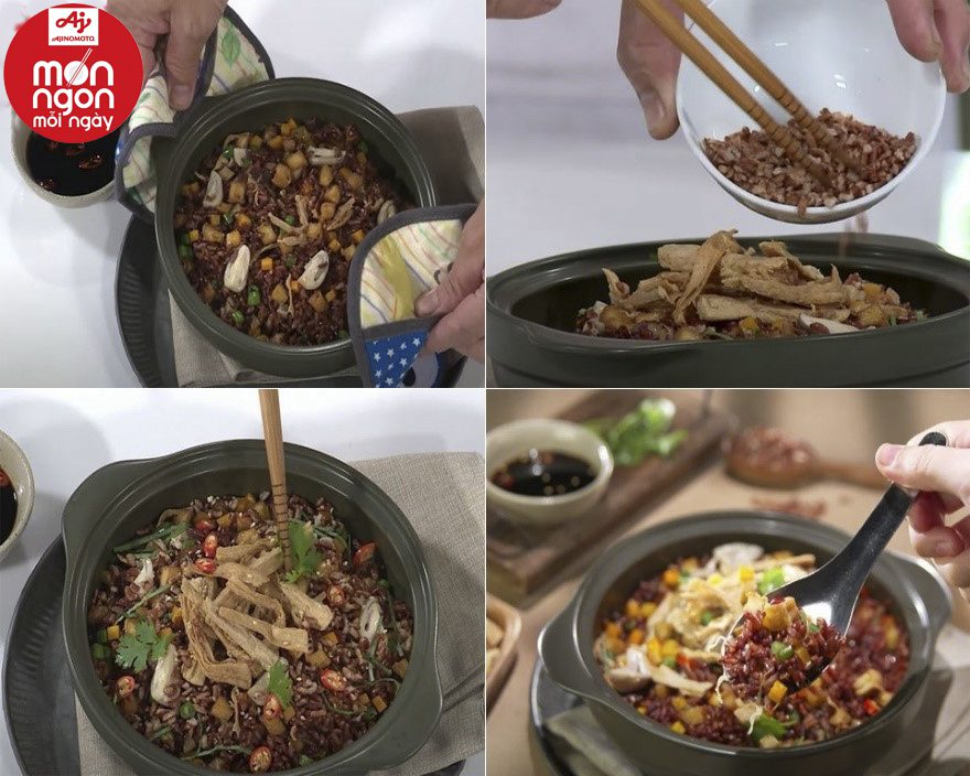 Cách làm cơm gạo lức trộn rau củ ngon khỏe không ngán