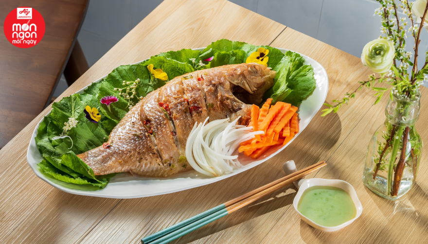 Cá nướng chấm muối ớt xanh