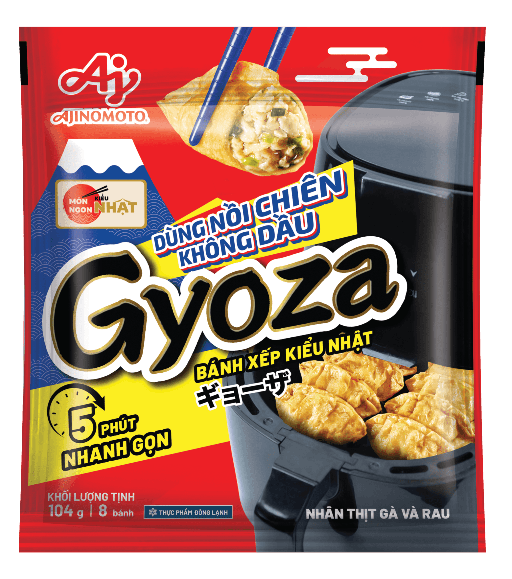 Bánh xếp kiểu Nhật Gyoza dùng nồi chiên không dầu nhân thịt Gà và Rau