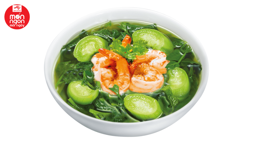 Canh Mướp Mồng Tơi Nấu Tôm