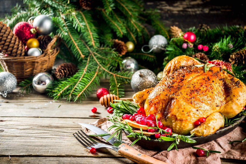 Gà Tây là món ăn không thể thiếu trong bữa tiệc Giáng sinh