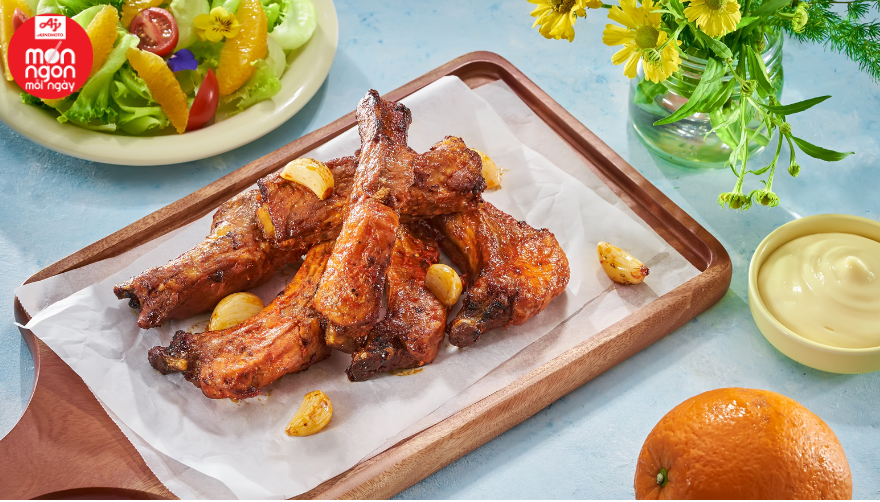 Sườn nướng xốt gấc