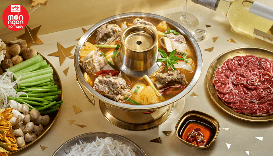 Lẩu sườn bò chua cay