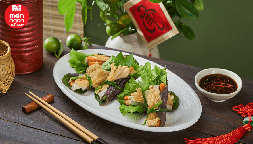 Cuốn nấm dưa gừng