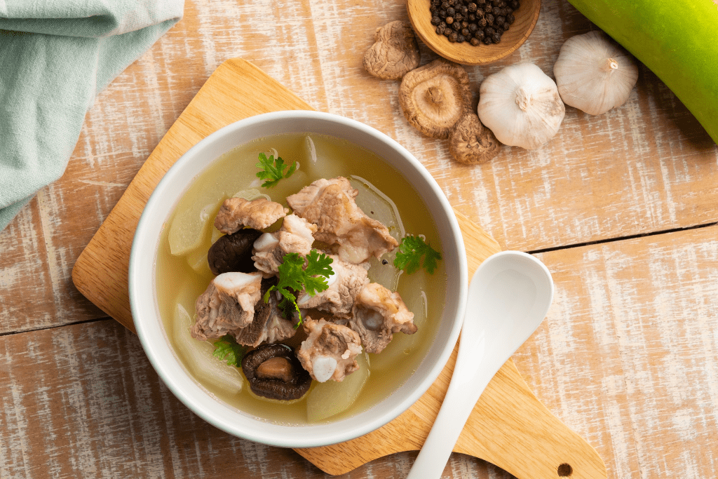 canh mướp hương giò heo thanh mát