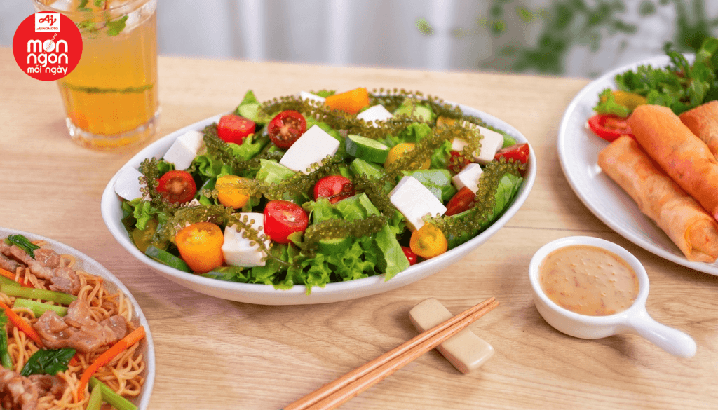 Salad rong nho đậu hũ giòn mát, thanh ngọt tự nhiên, món ngon healthy cho cả gia đình