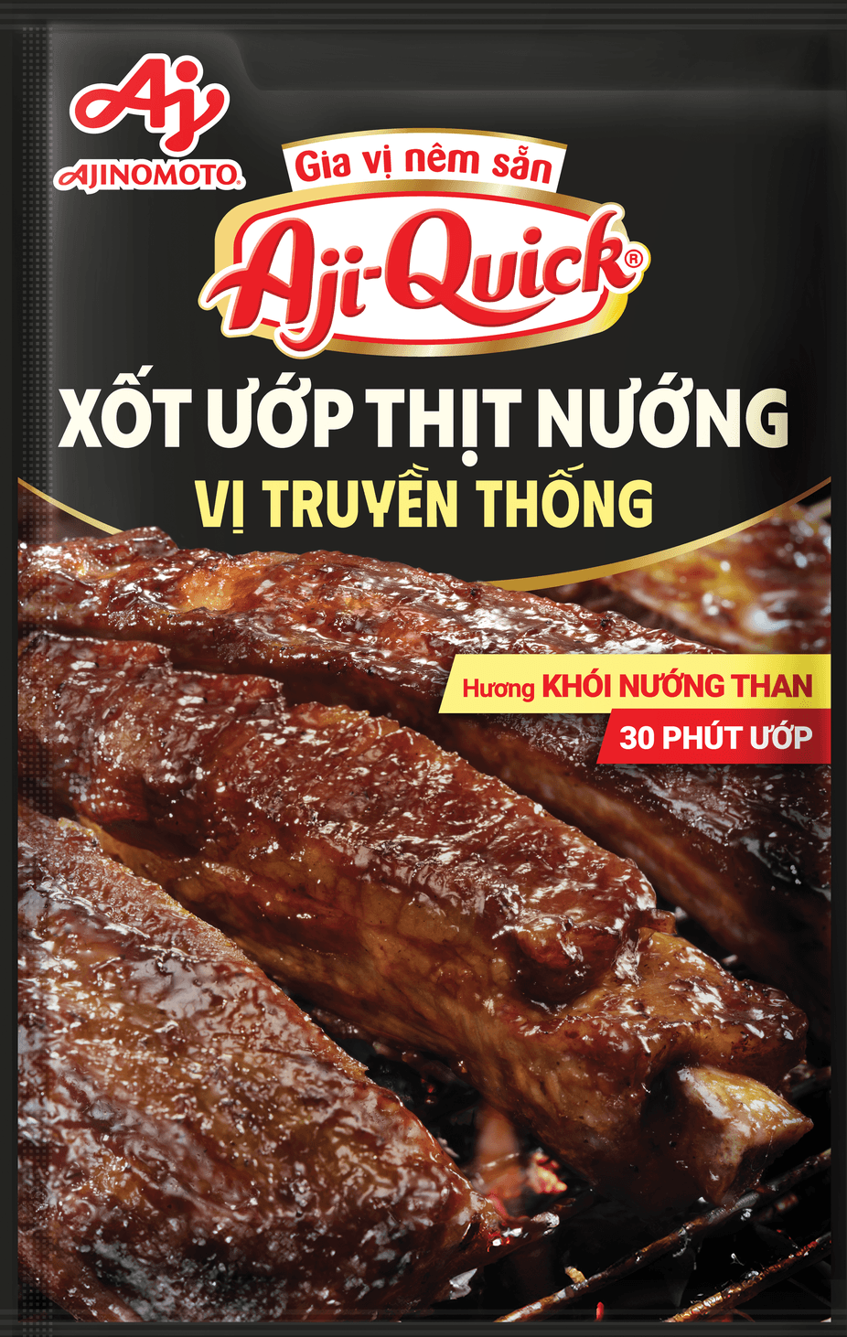 Gia vị nêm sẵn Aji-Quick® Xốt Ướp Thịt Nướng Vị Truyền Thống