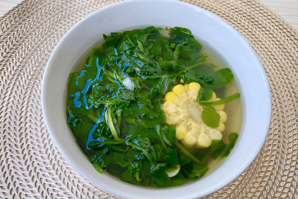 canh cải xoong nấu đậu hũ non thanh đạm