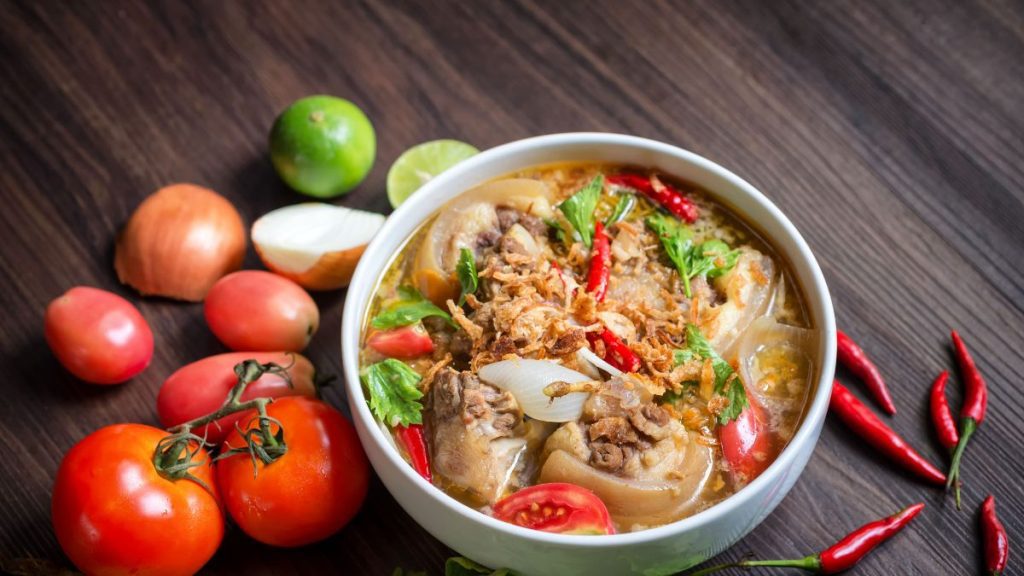 cách nấu bún riêu cua xí quách