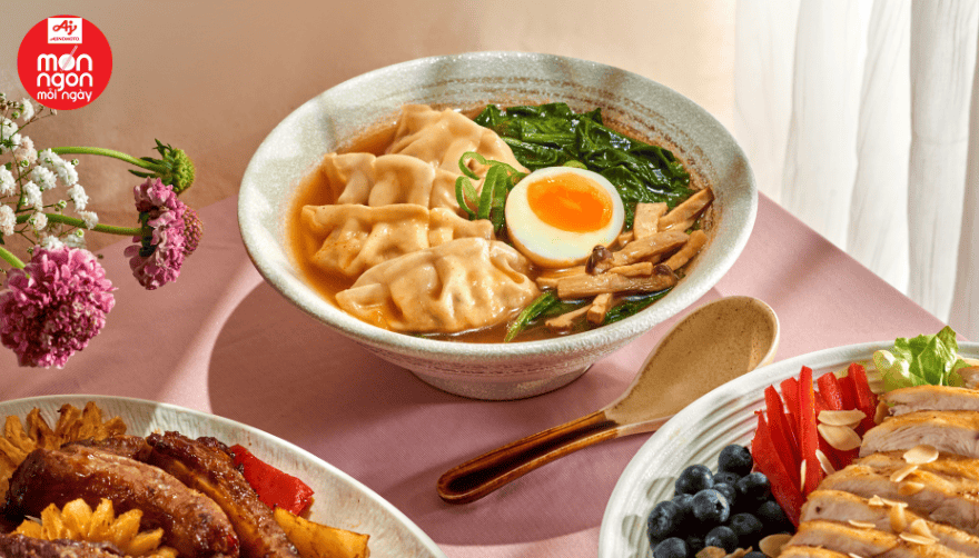 Súp Gyoza Miso Cay
